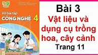 Vở Bài Tập Công Nghệ Lớp 4 Bài 8